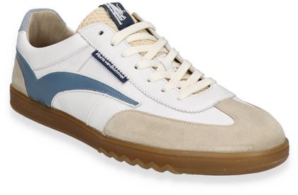 Floris van Bommel Herren-Sneaker aus Leder 244781000081 (Weiß/Blau)