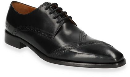 Melvin & Hamilton ELVIS Herren-Schnürschuhe aus Leder 240001000038 (Schwarz)