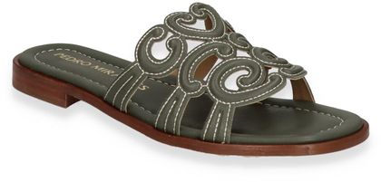 Pedro Miralles Damen-Pantoletten 180691000000 (Oliv)