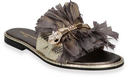 Phillip Hardy Damen-Pantoletten 180981000002 (Silber/Bunt)