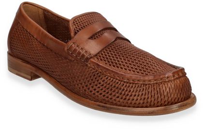 Lottusse Herren-Slipper aus Leder 225221000002 (Mittelbraun)