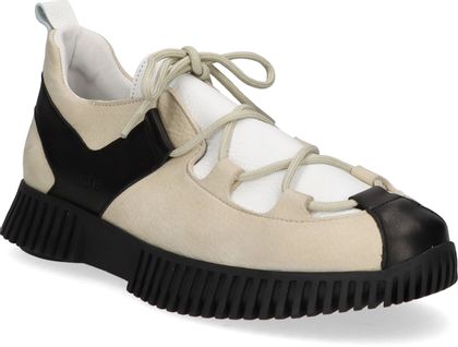 Arche HAVIVA Damen-Schnürschuhe aus Leder 101382000072 (Beige/Schwarz)