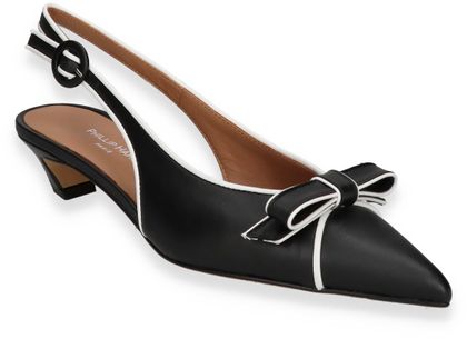 Phillip Hardy Damen-Slingpumps 130801000000 (Schwarz/Weiß)