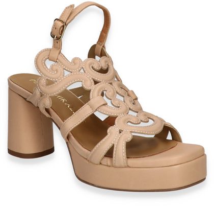 Pedro Miralles ATENEA Damen-Plateau-Sandalen 183301000013 (Beige)