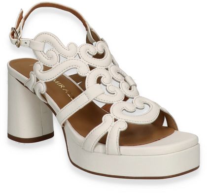 Pedro Miralles ATENEA Damen-Plateau-Sandalen 183701000004 (Weiß)