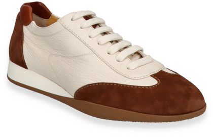 Trumans Damen-Sneaker aus Leder 101781000099 (Weiß/Braun)