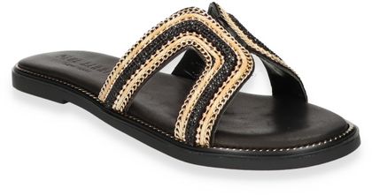 Paul Barritt Damen-Pantoletten 180001000029 (Schwarz/Gold)