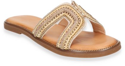 Paul Barritt Damen-Pantoletten 180301000014 (Hellbraun/Gold)