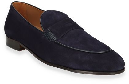 Lottusse VERONA Herren-Slipper aus Leder 225102000002 (Dunkelblau)