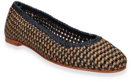 Lottusse DELICE Damen-Ballerinas aus Leder 103180000000 (Blau/Beige)