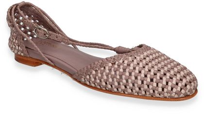 Lottusse DELICE Damen-Slingback-Ballerinas aus Leder 103380000002 (Flieder/Taupe)
