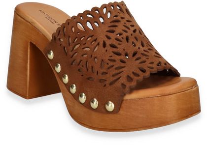 Konstantin Starke Damen-Pantoletten aus Leder 183222000017 (Dunkelbraun)