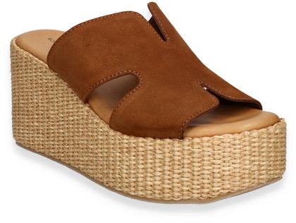 Konstantin Starke Damen-Pantoletten aus Leder 183222000014 (Mittelbraun)