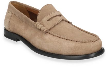 BOSS TEVAN Herren-Slipper aus Leder 221302000002 (Mittelbraun)