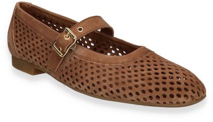 Paul Green Damen-Ballerinas aus Leder 103222000023 (Mittelbraun)