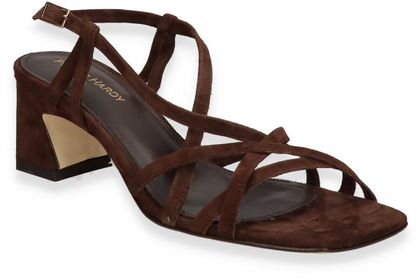 Phillip Hardy Damen-Sandaletten aus Leder 185202000001 (Dunkelbraun)