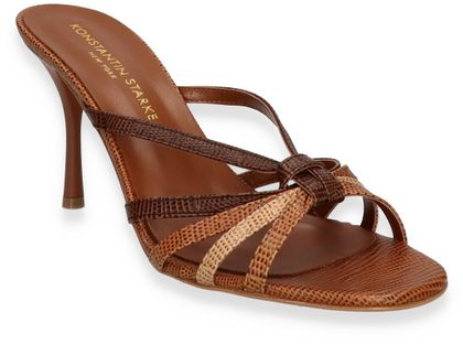 Konstantin Starke Damen-Pantoletten aus Leder 186205000000 (Braun)