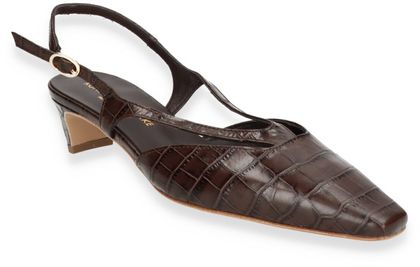 Konstantin Starke Damen-Slingpumps aus Leder 130205000000 (Dunkelbraun)