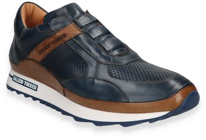Galizio Torresi Herren-Sneaker aus Leder 225101000002 (Blau/Braun)