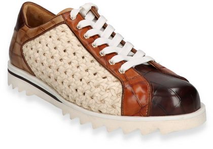 Melvin & Hamilton HADRIAN Herren-Schnürschuhe aus Leder 244385000003 (Beige/Bunt)