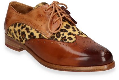 Melvin & Hamilton SELINA Damen-Schnürschuhe aus Leder 101221000005 (Braun/Leo)
