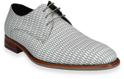 Floris van Bommel DE NETTER Herren-Schnürschuhe aus Leder 240301000001 (Weiß/Grau)