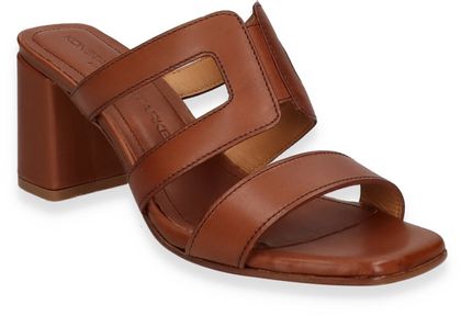 Konstantin Starke Damen-Pantoletten aus Leder 181221000010 (Mittelbraun)