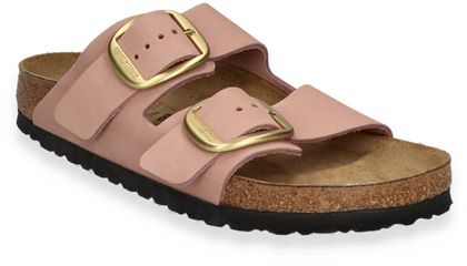 Birkenstock ARIZONA BIG BUCKLE Damen-Pantoletten aus Leder 591592000001 (Rosa)