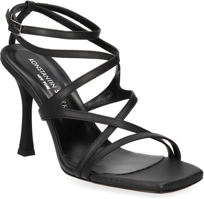 Konstantin Starke Damen-Sandaletten aus Leder 186001000008 (Schwarz)