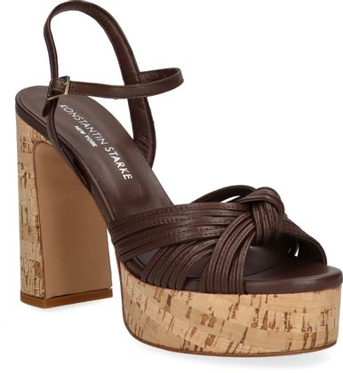 Konstantin Starke Damen-Sandaletten aus Leder 186201000000 (Braun)