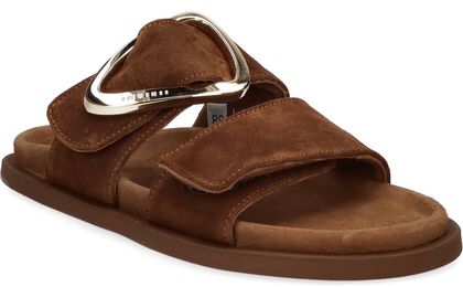 INUIKII DREAMER BUCKLE Damen-Pantoletten aus Leder 180202000001 (Braun)