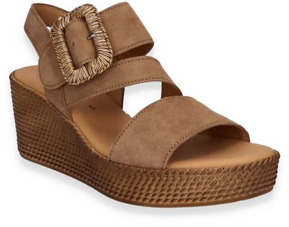 Gabor Damen-Keilabsatz-Sandalen 187222000001 (Mittelbraun)