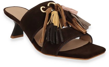 Andrea Puccini Damen-Pantoletten 181202000000 (Dunkelbraun)