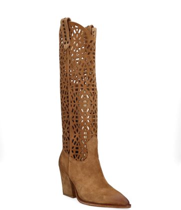 Phillip Hardy Damen-Western Boots aus Leder 107222000025 (Braun)