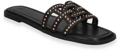 MORMORA Damen-Pantoletten aus Leder 180001000025 (Schwarz)