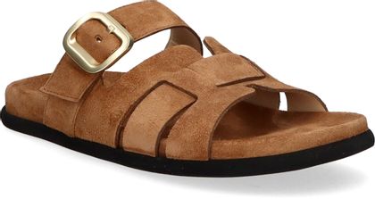 Konstantin Starke Damen-Pantoletten aus Leder 180222000003 (Braun)