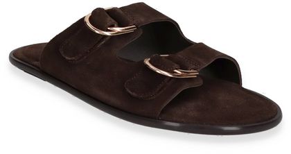 MORMORA Damen-Pantoletten aus Leder 180202000003 (Dunkelbraun)