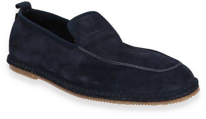 Shirakawa Herren-Slipper aus Leder 226102000041 (Dunkelblau)