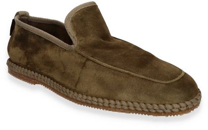 Shirakawa Herren-Slipper aus Leder 226692000006 (Oliv)
