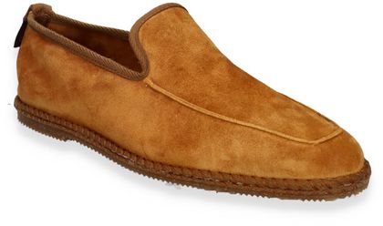 Shirakawa Herren-Slipper aus Leder 226222000033 (Cognac)