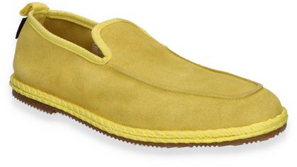 Shirakawa MYAMA Damen-Slipper aus Leder 100392000002 (Gelb)