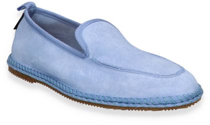 Shirakawa MYAMA Damen-Slipper aus Leder 100142000008 (Hellblau)