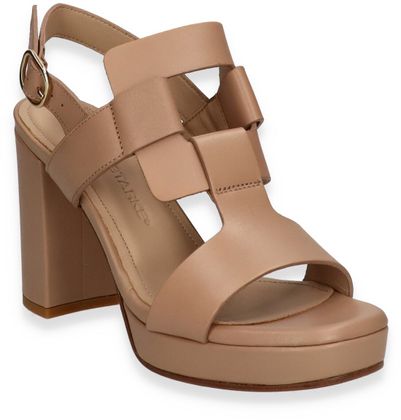 Konstantin Starke Damen-Plateau-Sandaletten 183301000015 (Hellbraun)