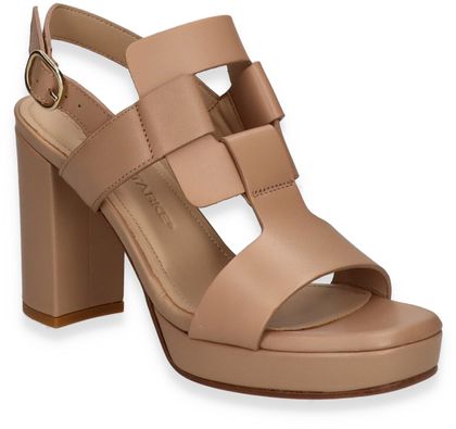 Konstantin Starke Damen-Plateau-Sandaletten 183301000015 (Hellbraun)