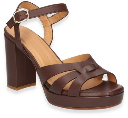 Konstantin Starke Damen-Plateau-Sandaletten 186202000000 (Dunkelbraun)