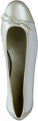 Andrea Puccini Damen-Ballerinas aus Leder 120301692724 (Beige)