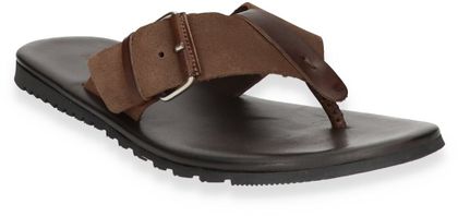 Bruce Brown Herren-Zehentrenner aus Leder 289201000003 (Dunkelbraun)