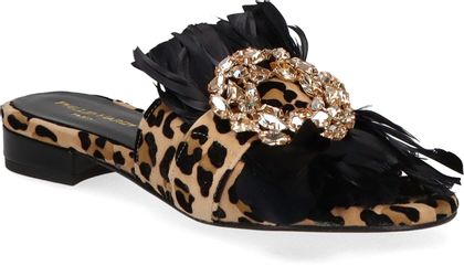 Phillip Hardy Damen-Pantoletten aus Leder 180382000010 (Beige/Leo)