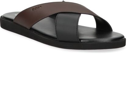 BOSS DARREL Herren-Pantoletten 280081000000 (Schwarz/Braun)
