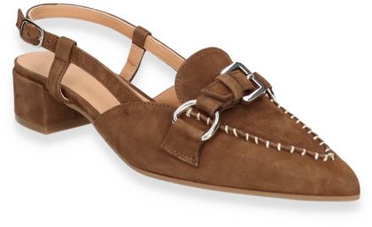 Donna Carolina KAREN Damen-Slingpumps aus Leder 130202000000 (Dunkelbraun)
